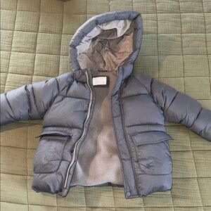 Zara Kids Blue Puffer Jacket